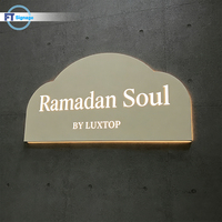 Lettres et logos lumineux en acrylique ou en aluminium pour café, restaurant, entreprise, enseignes 3D rétroéclairées par LED pour café et boutique