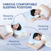 Oreiller cervical ergonomique en mousse à mémoire de forme Lianda OEM/ODM, soulagement de la douleur au cou, antibactérien, respirant, amovible et lavable