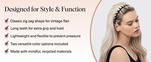 <span class=keywords><strong>Zigzag</strong></span> plastique requin dent cheveux peigne dents ondulées cheveux cerceau accessoire femmes dame fille dents ondulées bandeau produit bandeaux - Product Image 4
