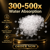 Agent de rétention d'eau en polyacrylate de potassium, conditionneur de sol, hydrogel pour les cultures et l'horticulture