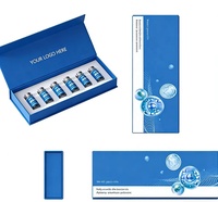 Boîtes rigides magnétiques en papier EVA sécurisées pour emballage de flacons de peptides de luxe avec estampage UV, pour petits flacons de 2 ml, 3 ml, 5 ml, 10 ml, pouvant contenir 6 flacons