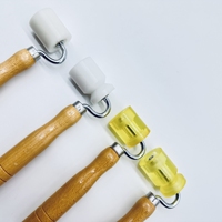 Rouleau de jointoiement double face en silicone et POM avec manche en bois, roue de pression plate pour papier peint, coins et bords, outil de soudage pour toiture