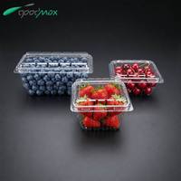 Contenitore Trasparente in PET per Frutta Fresca Tagliata, Scatola Ventilata Personalizzabile per Alimenti, Confezione per Bacche