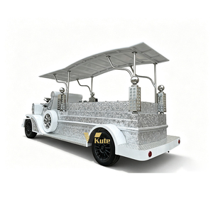 Carroza Fúnebre Eléctrica Vintage Plateada Personalizada para Bodas y Funerales - Product Image 1