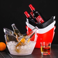 Nouvelle conception, vente en gros, plusieurs couleurs, seau à glace en plastique personnalisé pour bière et champagne en acrylique