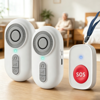Système d'alerte pour soignants avec bouton d'appel moderne et durable pour hôtels, cafés et maisons de retraite, récepteur de montre avec bip, portée sans fil de 200 m, en ABS