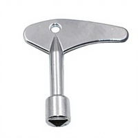 Clé universelle personnalisable OEM en alliage de zinc pour boîtes, serrures de porte d'ascenseur, compteurs d'eau, armoires, trains - Système métrique réglable