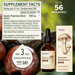 Gotas de Hongos Inmunitarios 6 en 1 Certificadas por GMP de EE. UU., OEM, Cola de Pavo, Chaga, Reishi, Antioxidantes, Sin OMG, Marca Personalizada, Espectro Completo - Product Image 3