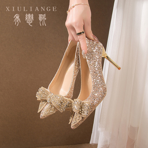 Chaussures de Mariage de Luxe pour la Mariée – Escarpins Confortables à Talons Bas Ornés de Cristaux Scintillants pour l'Été - Product Image 3