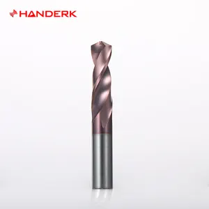 HANDERK Hrc65 트위스트 드릴 솔리드 카바이드 CNC 드릴링 CNC 절삭 공구 용 텅스텐 스틸 드릴 비트