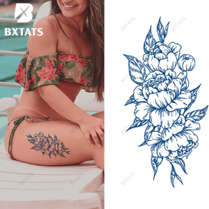<span class=keywords><strong>Tatuaggi</strong></span> Semipermanenti BXTAT con Succo di Genipa Blu, Motivi di Fiori, Frecce, Draghi a Due Teste, Stelle, Ali d'Angelo GZ253to258 - Product Image 1