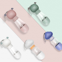 Bouteille d'eau portable écologique 2-en-1, nouveau design pour les voyages en plein air, avec forme arrondie pour les petits animaux