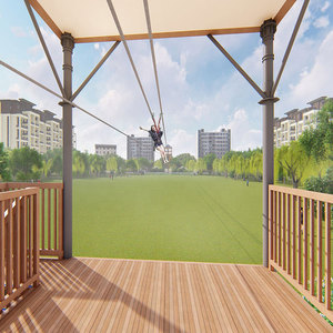 Parque de Atracciones para niños y adultos, montaña rusa de aventura con cremallera, patio al aire libre - Product Image 2