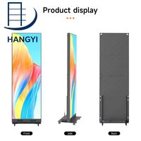 Écran d'affichage LED intelligent portable P1.86 à commande Wi-Fi pour magasin de détail, support vertical mobile d'intérieur – Vente chaude directe usine