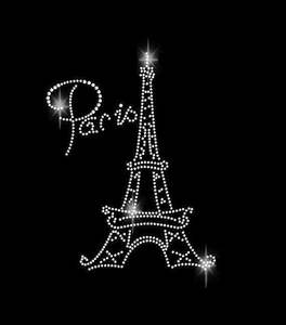 <span class=keywords><strong>Paris</strong></span> Tour Eiffel Strass Transfert Célèbre Bâtiment Cristal Conception Fer-<span class=keywords><strong>sur</strong></span> Patch pour Vêtements Verre Matériel - Product Image 3