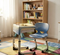 Chaise de bureau d'étudiant réglable au design moderne, en bois et métal, pour usage scolaire