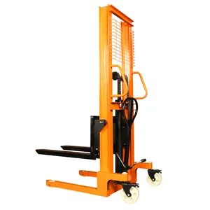 Low price wholesale 800kg manual hydraulic Wheels Industrial hand pallet stacker