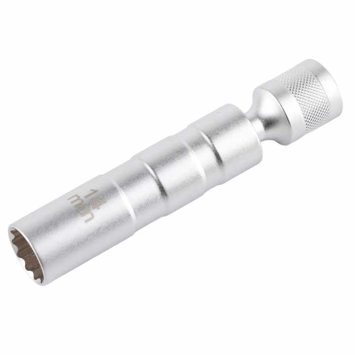Spanner Plug Socket Universal Spark Plug Socket Spanner Magnetic 12 Point Removal Tool 14mm ...