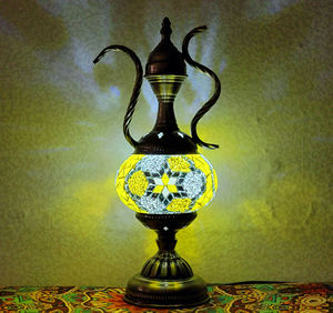 DIY Flexible Electric Mosaic Dome Lampen set mit LED Türkische Tisch lampe für Eltern Kind Paare - Product Image 4