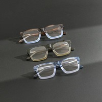 Vente en gros directe usine : Monture de lunettes de vue unisexe haut de gamme en fibre d'acétate, nouveau style rétro, avec plaque de monture, Wood Store Rating