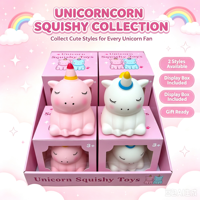 Grandes peluches licorne souples à remontée lente, jouets anti-stress à presser, adorables animaux de dessin animé, jouets sensoriels pour enfants, cadeau