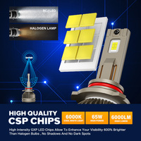 RCJ Haute Puissance Mini Voiture LED Phares L16 Lampe 65W 6500Lumens 6000K Nouvel État Matériau Aluminium"
