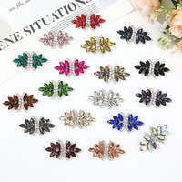 Patch en tissu avec nœud en strass multicolores à coudre pour chaussures, chapeaux, vêtements, sacs - Vente en gros