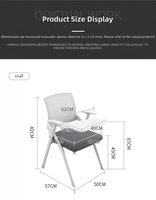 Chaise de bureau moderne en maille avec appui-tête réglable et table de formation pliable en nylon