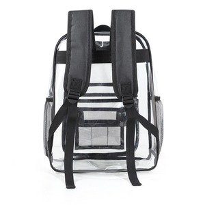 Transparent <b>Backpack</b> <b>Large</b> Capacity PVC School Bag With Zipper Pocket For Travel And Laptop Storage Unisex Gray Black Blue Pink - Product Image 5