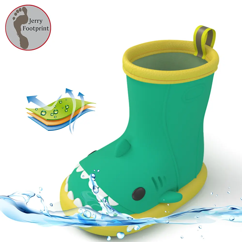 CUSTOM Children Adult Colorful Waterproof Shark Short Rain Boots Shoes