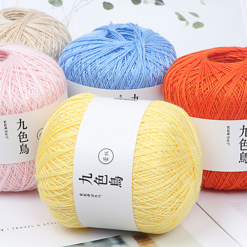 Thời Trang Mercerized Cotton Chủ Đề Crochet Tay Đan Len Sợi 100% Cotton Ren Sợi Cho Áo Len Khăn DIY Đồ Chơi