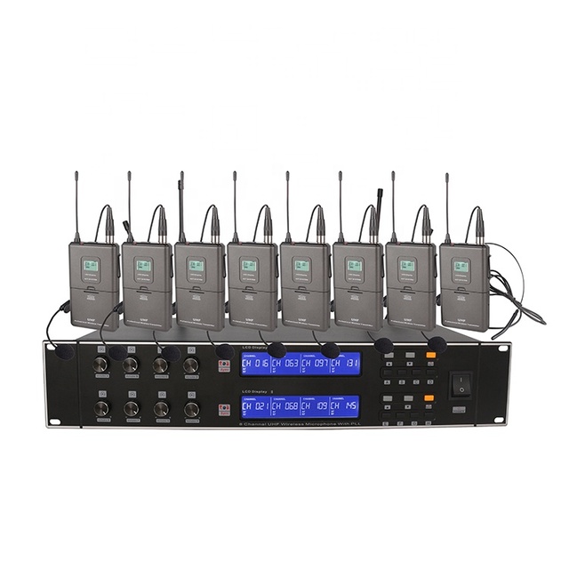 U-M8000 Wireless Microphone System UHF 8 Channel  Handheld Lapel Headset Mic