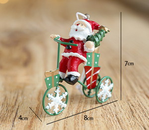 Colgante Creativo de Resina y Hierro: Adornos Pintados de Papá Noel, Alce, Triciclo, Avión y Árbol de Navidad - Product Image 3