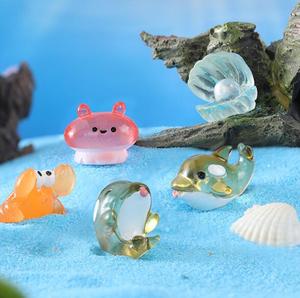 Accesorios de decoración de paisaje 3D animales marinos artesanía de resina miniatura estrella de mar pulpo adornos de resina - Product Image 4