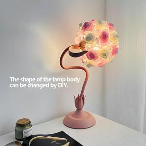 Creative Simple Rose <b>Table</b> Lamp Bedroom <b>Bedside</b> Lamp Girl Ins Internet Celebrity Warm Birthday Gift Decorative Night Light - Product Image 2