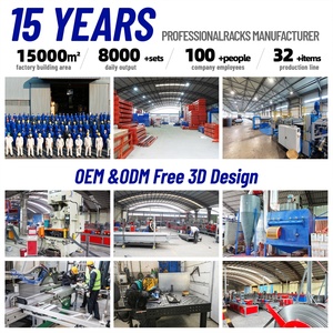 Rak Penyimpanan Industri Berkualitas Tinggi 5 Tingkat Logam yang Dapat Disesuaikan, Sistem Rak Tumpuk Tugas Berat untuk Gudang, Rak Palet - Product Image 3