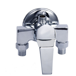 Exposed <b>Shower</b> Faucet Mix Valve 1 Hole Wall Mount Ceramic Core Brass Modern Bathroom Hot Cold Water <b>Control</b> - Product Image 1