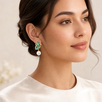 Boucles d'oreilles pendantes papillon en coquille d'ormeau, argent sterling 925 plaqué or 18 carats, perle goutte pavée, bijoux pour femmes, vente en gros