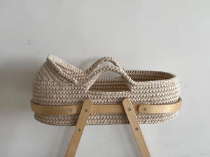 Haute qualité bébé <span class=keywords><strong>berceau</strong></span> coton corde Crochet moïse panier nouvelle-zélande pin bois bascule et sécurité <span class=keywords><strong>berceau</strong></span> meilleur cadeau <span class=keywords><strong>pour</strong></span> les nouveau-nés - Product Image 6