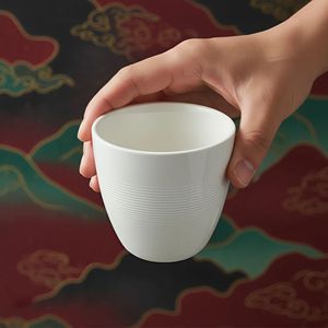 Taza de Té de Porcelana Resistente, Color Blanco Sólido, Taza de Cerámica Gruesa para Uso en Casas de Té, Restaurantes y Hoteles - Product Image 4