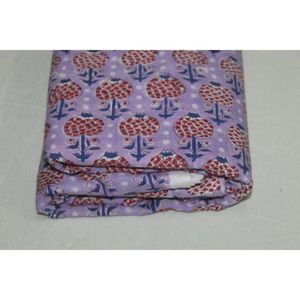 Tela de Algodón Estampada a Mano Estilo Bohemio con Diseño Floral Moderno de Jaipur, Material para Bolsos y Cortinas, Tela Ligera para Vestidos - Product Image 4