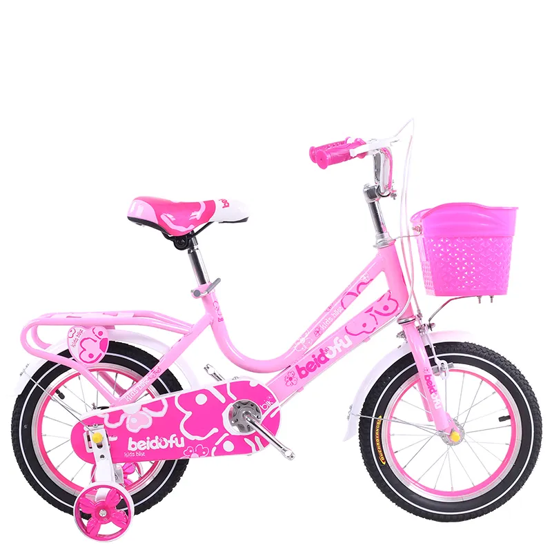 دراجة هوائية من المصنع مخصصة للبيع بالجملة ذات جودة عالية دراجة هوائية بأربع عجلات للتمرين للأطفال دراجة هوائية رخيصة للأطفال من عمر 3 إلى 8 سنوات مزودة بخطاف