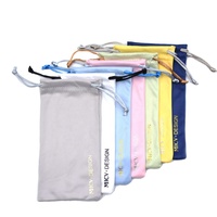 Pochette à Lunettes en Microfibre à Cordon Personnalisable Bestclean – Sac de Rangement Portable Anti-Poussière pour Lunettes de Soleil et de Vue