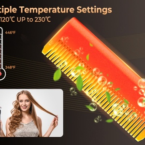 Portable New Style Hot Hair Straight <b>Comb</b> Electric Hair Straightening <b>Comb</b> Copper <b>Comb</b> - Product Image 4