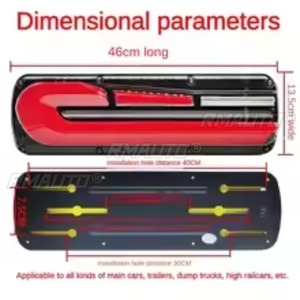 Feux arrière clignotants et de freinage 24/12V dynamiques à LED pour camion, étanches, avec signal de recul pour poids lourds, bus, caravanes et camping-cars - Product Image 5