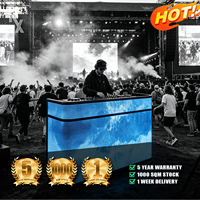 Cabina de DJ Portátil RX Easy Control P1.86/P2/P2.5 con Pantalla LED Flexible 4K, Ruedas para Fiestas Musicales, Eventos, Hogar, Bar, Discoteca