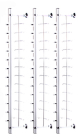 Accessoires pour machines optiques Présentoir pour lunettes de soleil Présentoir pour lunettes Tiges d'affichage pour lunettes murales en aluminium Supports d'exposition pour spectacles