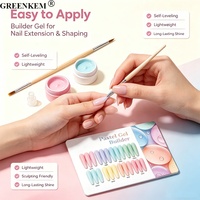 Gel de construction pour ongles 12 couleurs 30ml, texture crème soyeuse, sans TPO ni HEMA, gel de construction pastel OEM