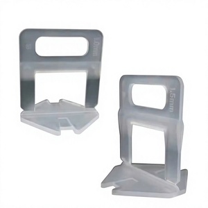 Clips de nivellement de carreaux auto-adhésifs en plastique PP transparent pour la pose de revêtements de sol, design industriel, espacement uniforme de 1,0 mm - Product Image 1
