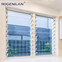 Ventanas de Aluminio Francesas Rogenilan, Tipo Persiana, de Piso a Techo, con Doble Vidrio Aislante y Ajustables